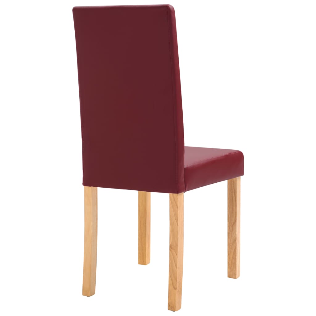 vidaXL Eetkamerstoelen 4 st kunstleer rood