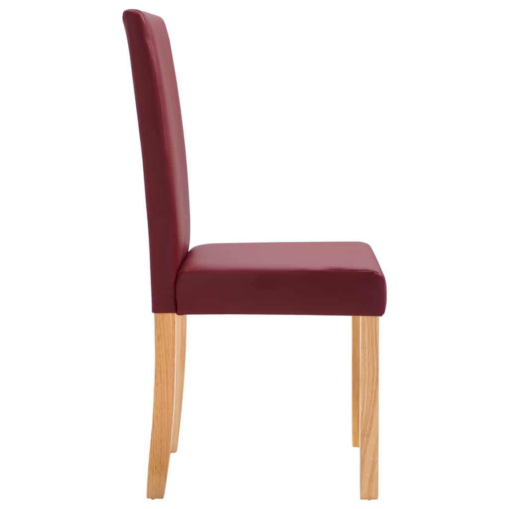 vidaXL Eetkamerstoelen 4 st kunstleer rood