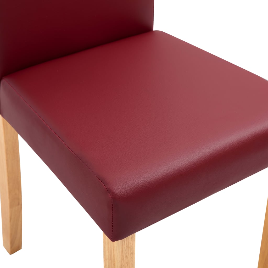 vidaXL Eetkamerstoelen 4 st kunstleer rood