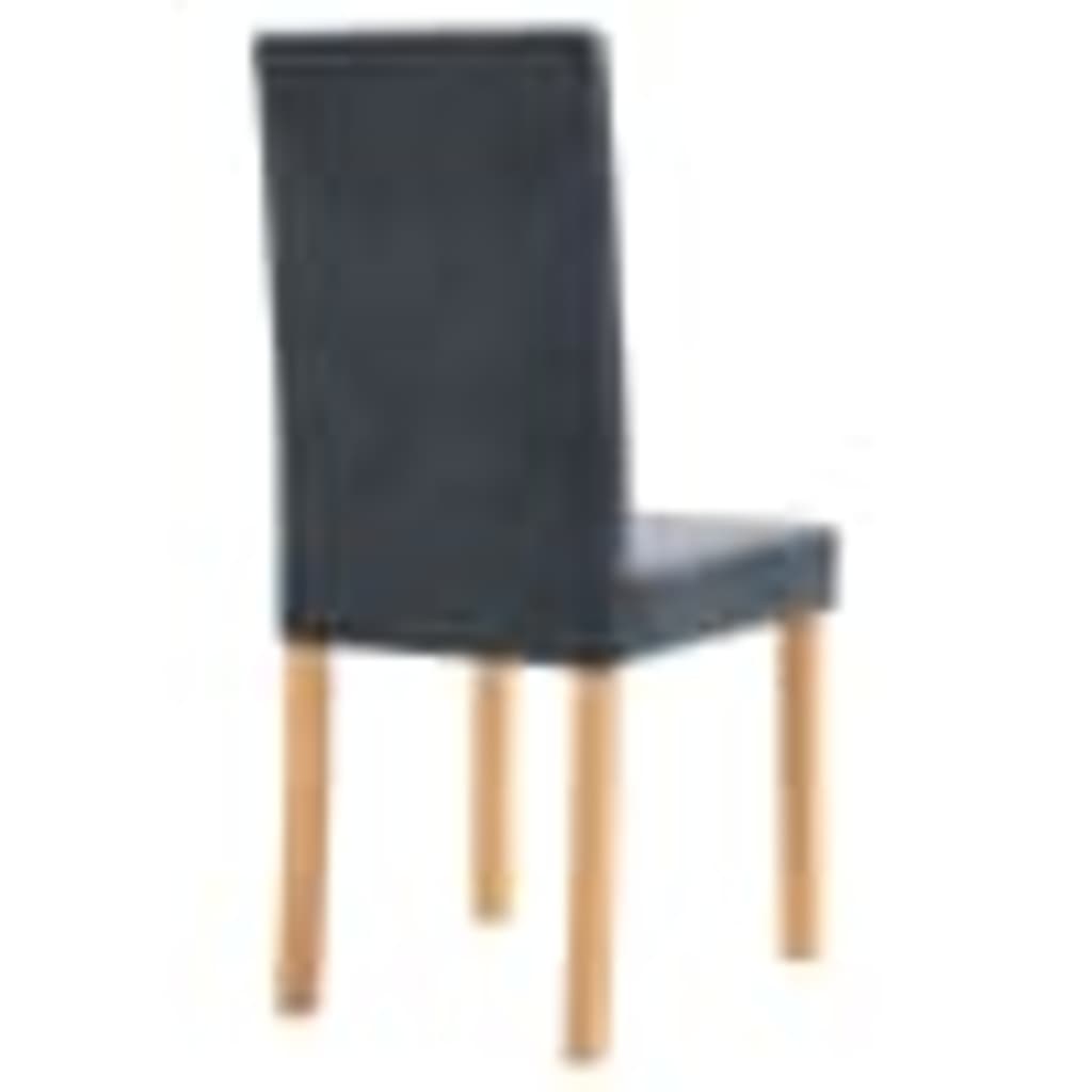 vidaXL Eetkamerstoelen 4 st kunstsuède grijs