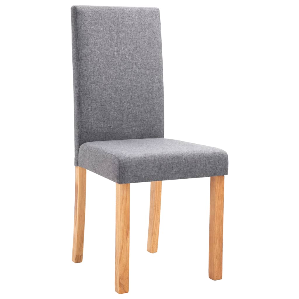 vidaXL Eetkamerstoelen 4 st stof lichtgrijs