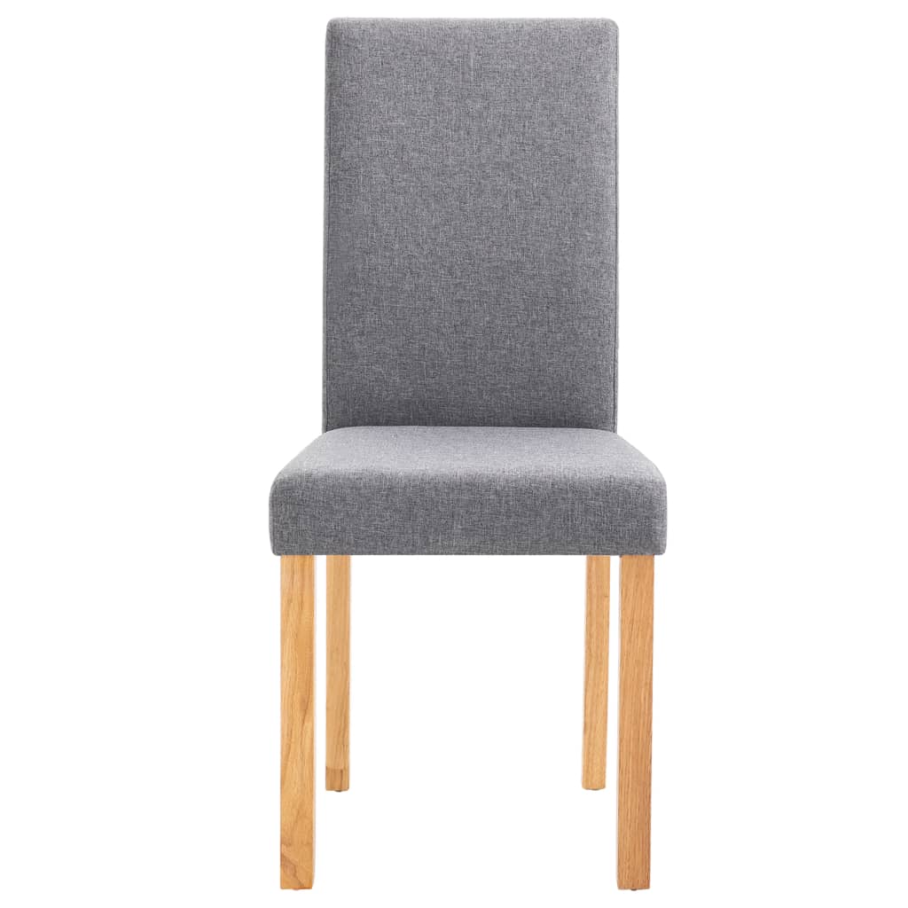 vidaXL Eetkamerstoelen 4 st stof lichtgrijs