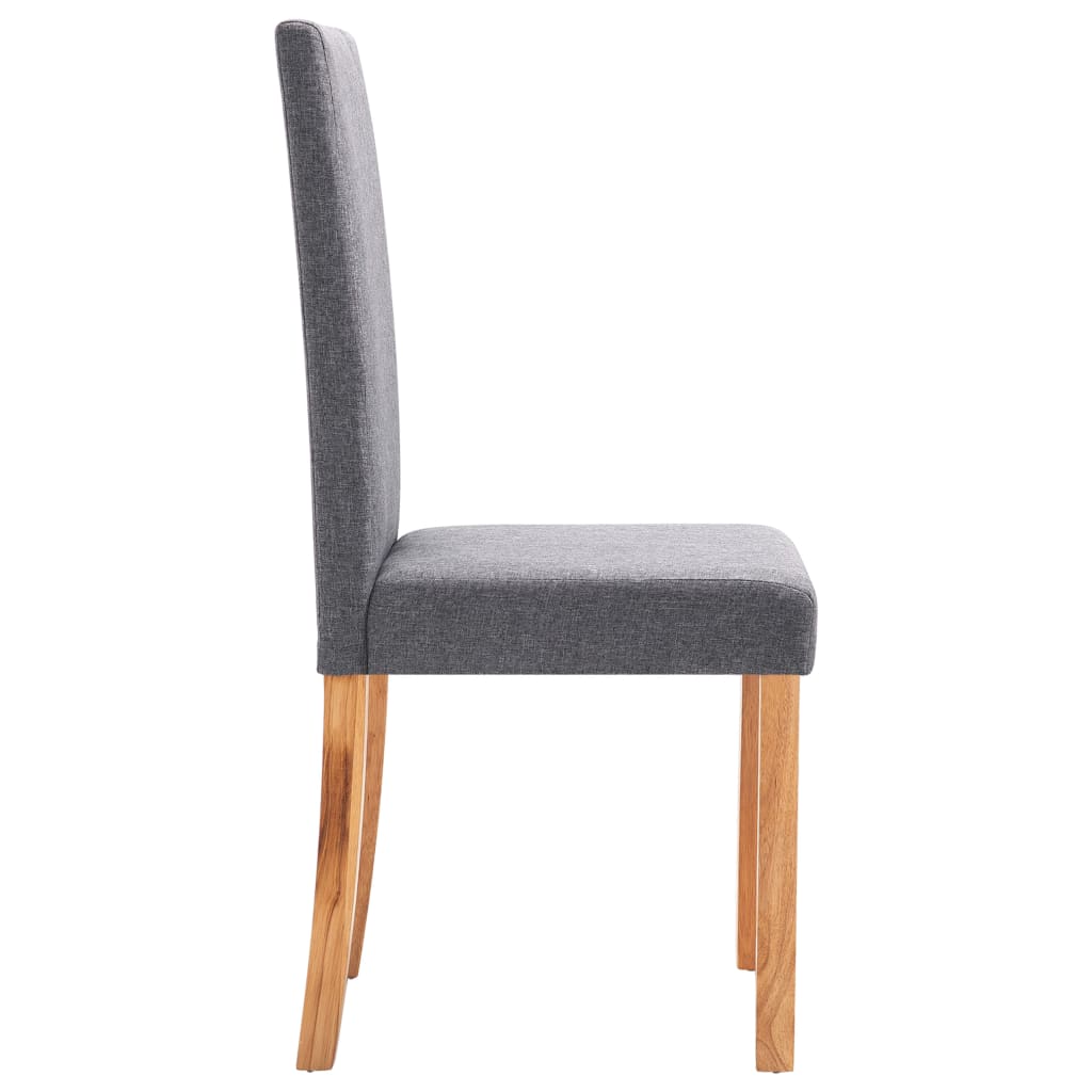vidaXL Eetkamerstoelen 4 st stof lichtgrijs