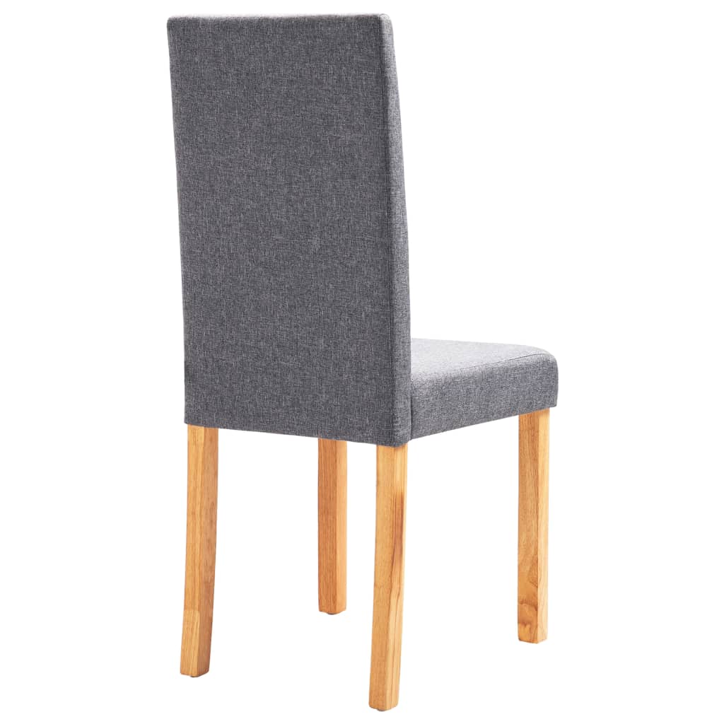 vidaXL Eetkamerstoelen 4 st stof lichtgrijs