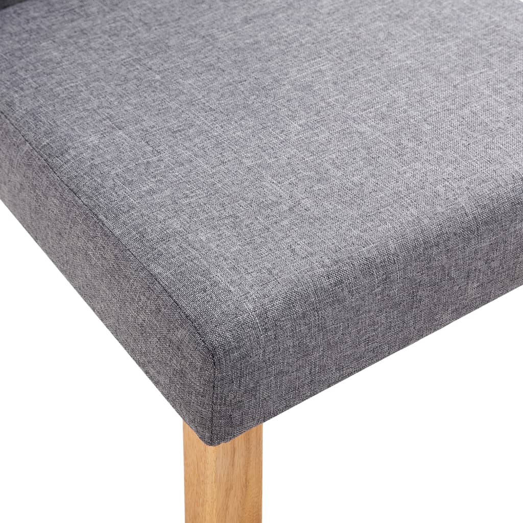 vidaXL Eetkamerstoelen 4 st stof lichtgrijs