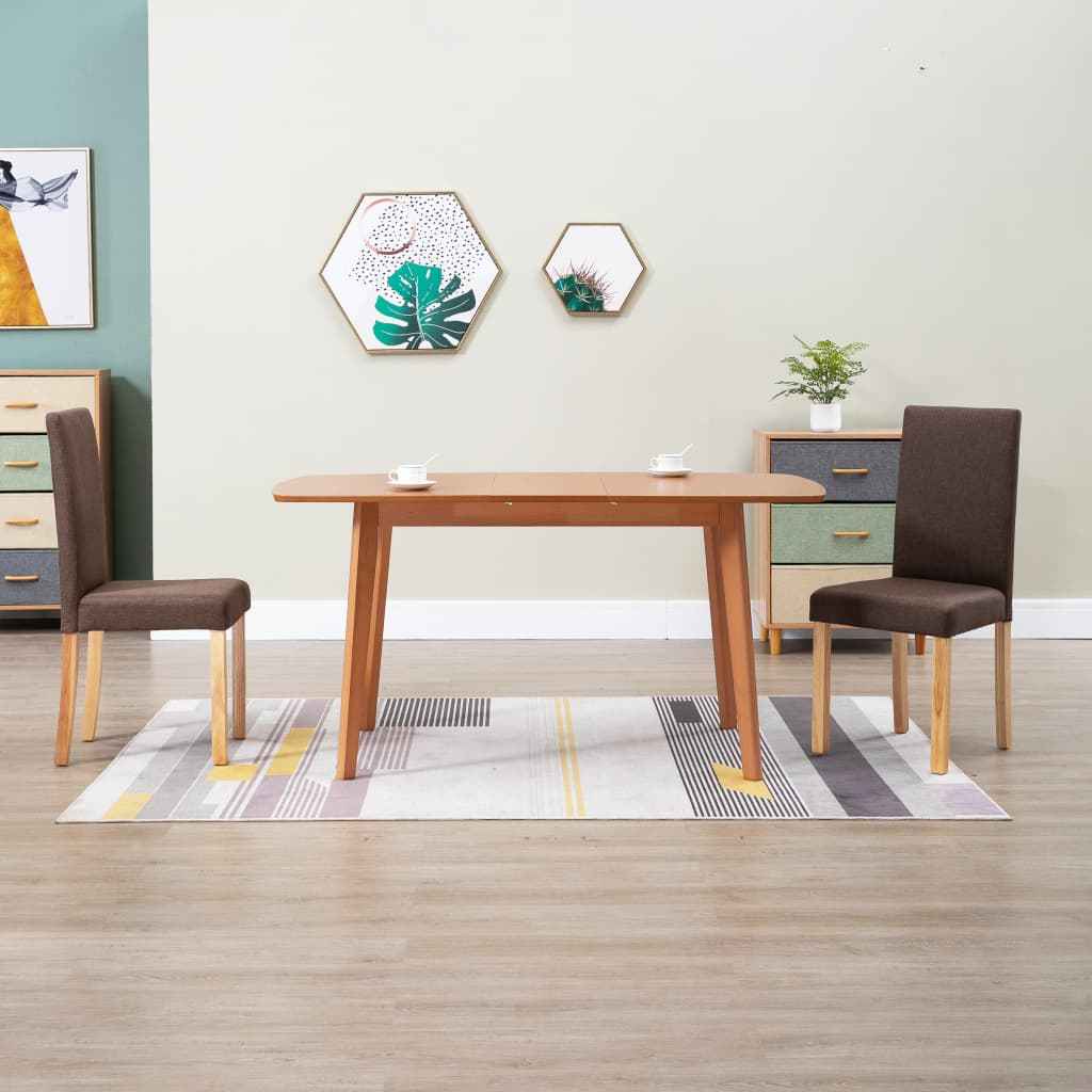 vidaXL Eetkamerstoelen 4 st stof lichtgrijs