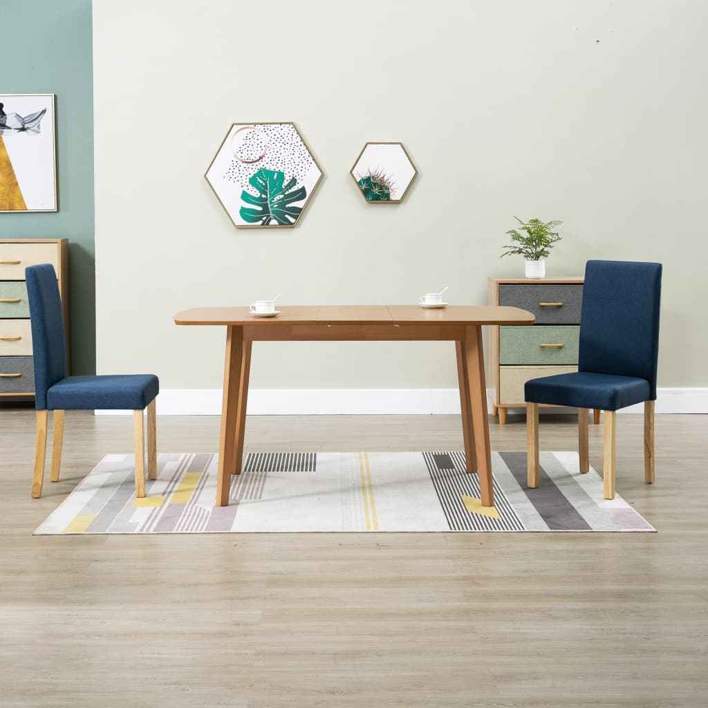 vidaXL Eetkamerstoelen 4 st stof lichtgrijs