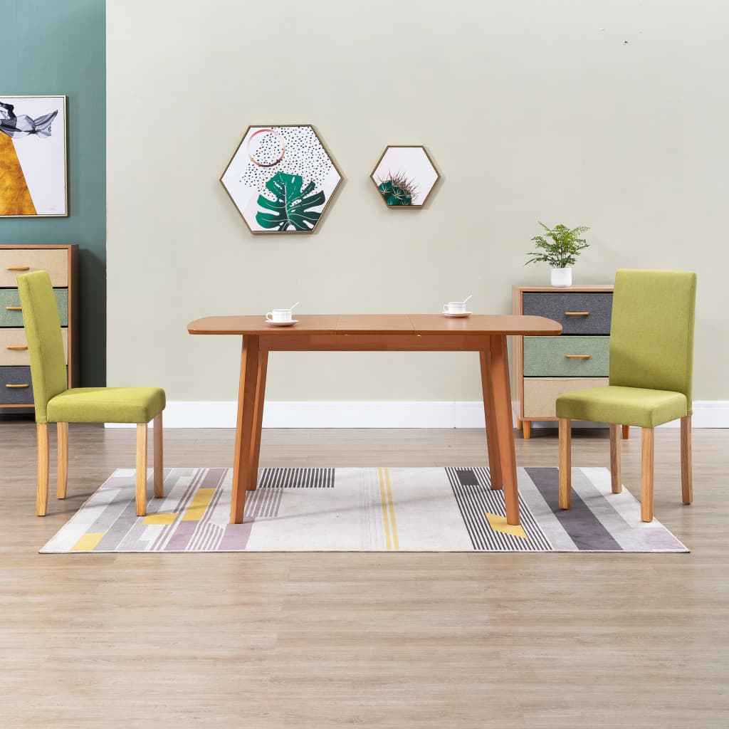 vidaXL Eetkamerstoelen 4 st stof lichtgrijs