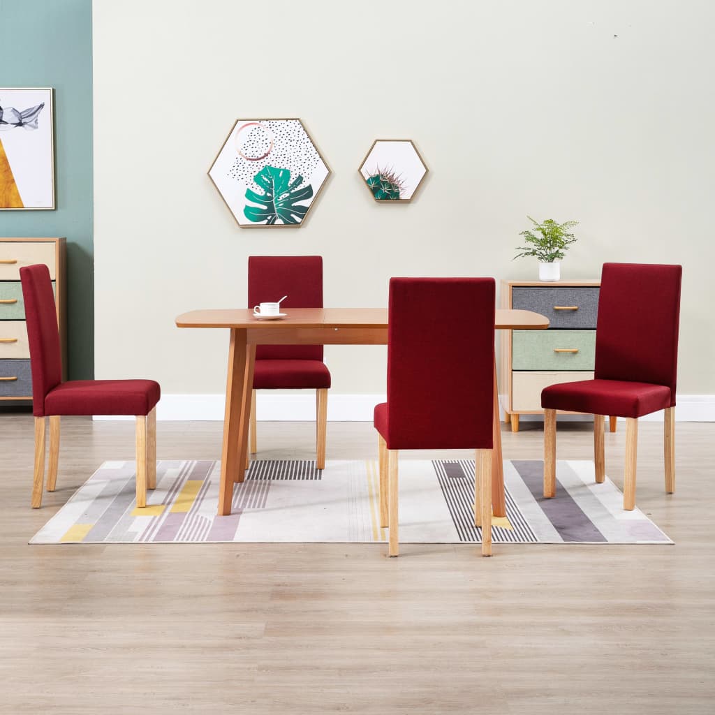 vidaXL Eetkamerstoelen 4 st stof lichtgrijs