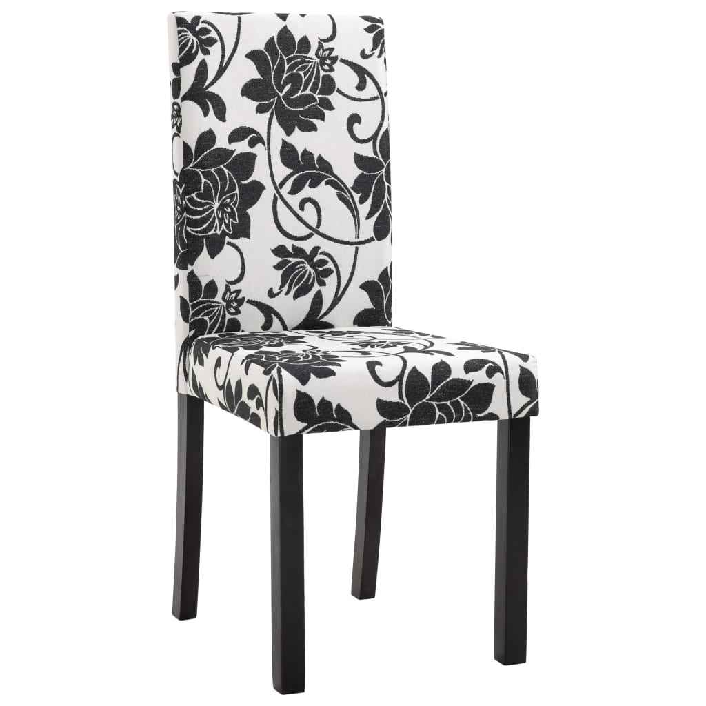 vidaXL Eetkamerstoelen 2 st stof zwart