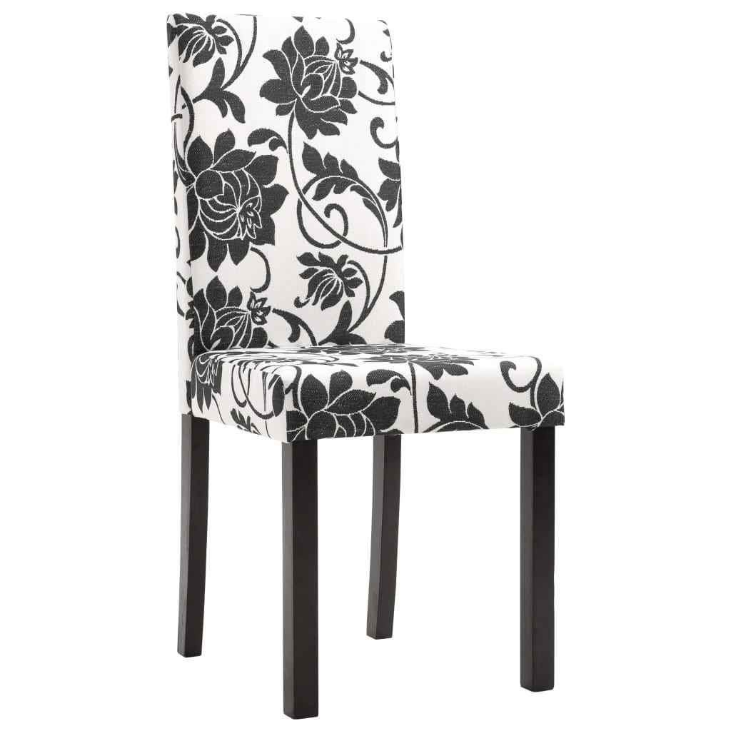 vidaXL Eetkamerstoelen 2 st stof zwart