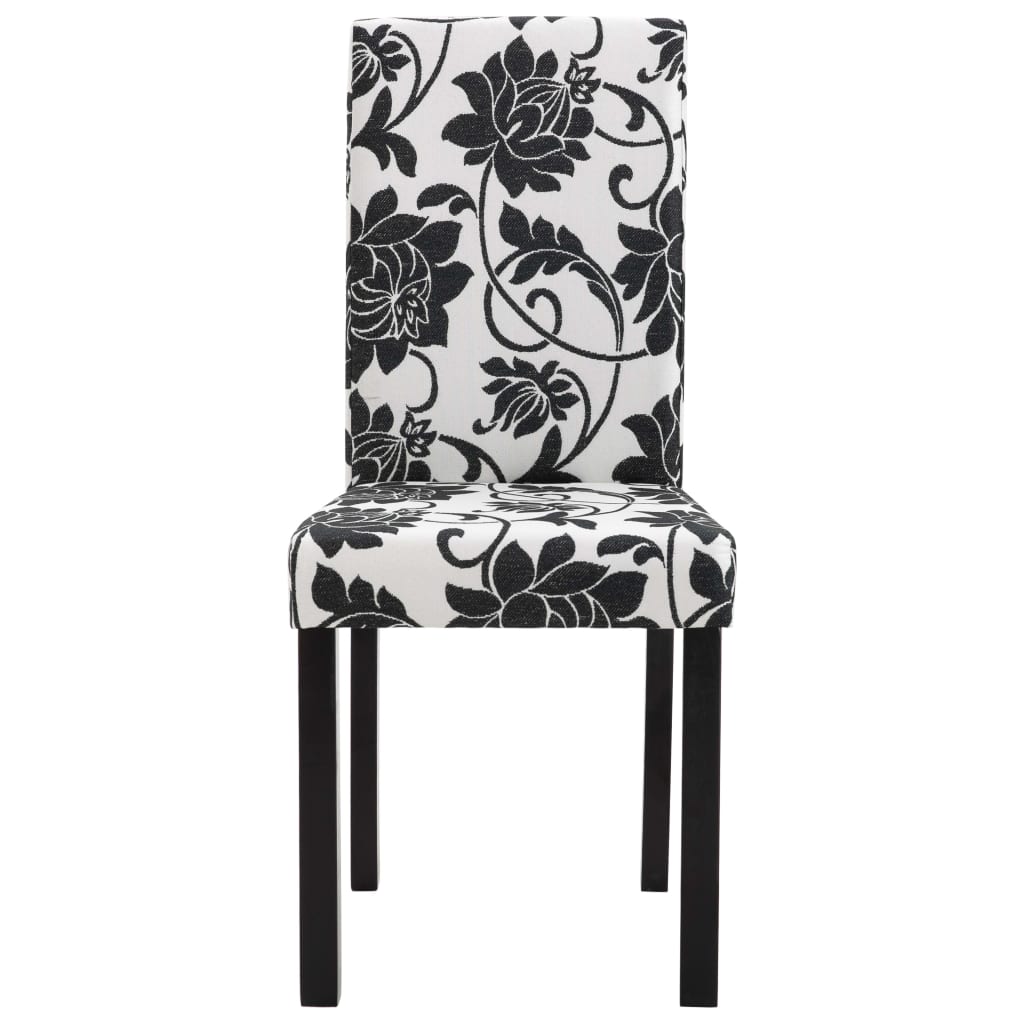 vidaXL Eetkamerstoelen 2 st stof zwart