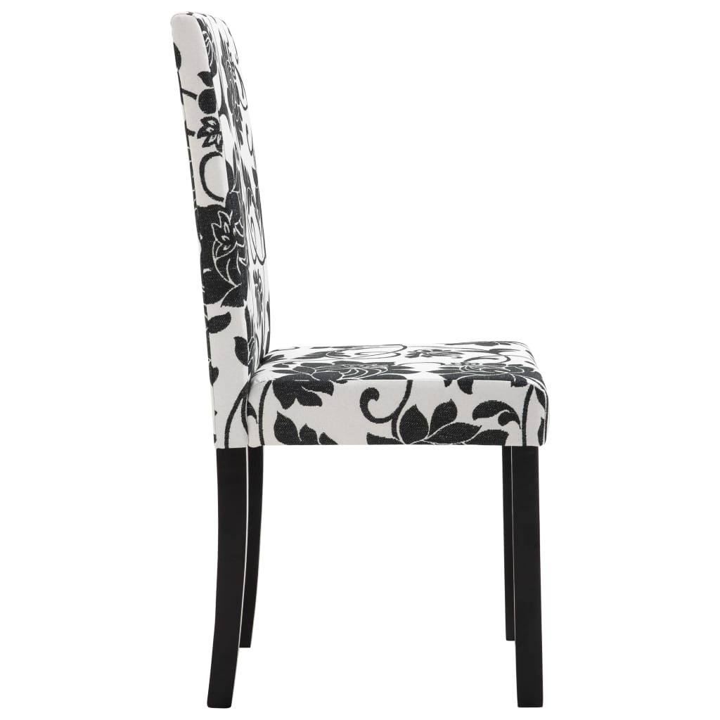 vidaXL Eetkamerstoelen 2 st stof zwart