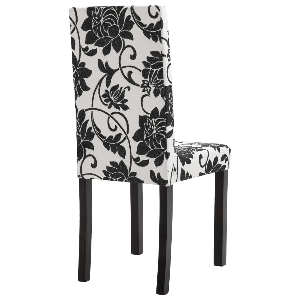 vidaXL Eetkamerstoelen 2 st stof zwart