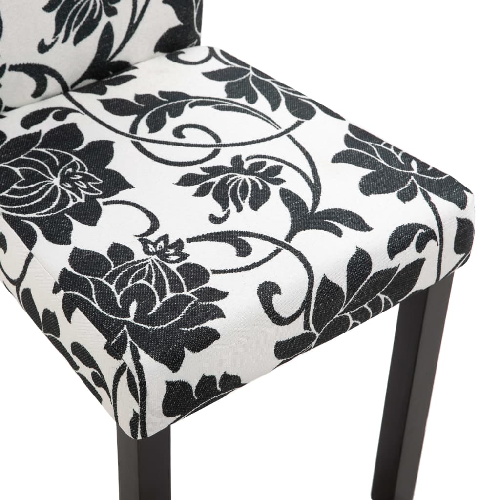 vidaXL Eetkamerstoelen 2 st stof zwart