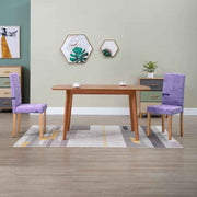 vidaXL Eetkamerstoelen 2 st stof paars