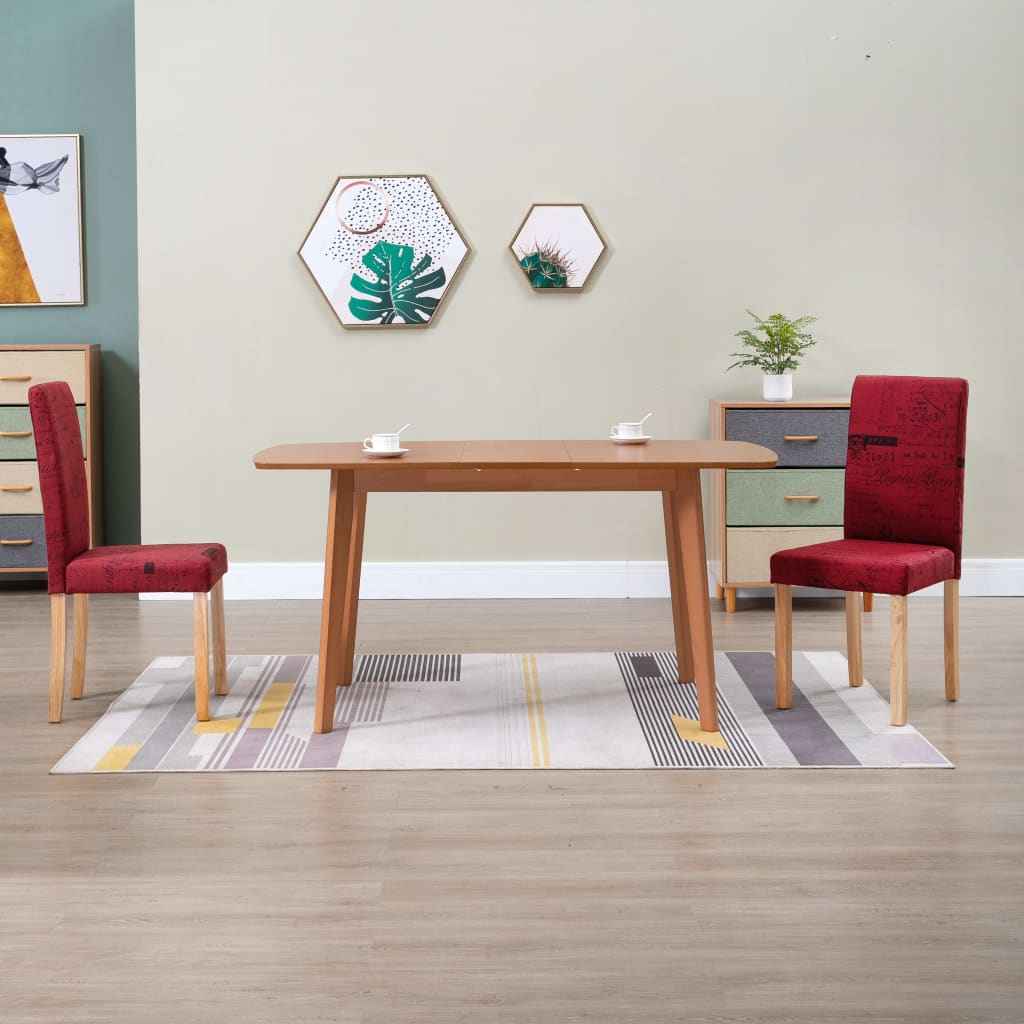 vidaXL Eetkamerstoelen 2 st stof paars