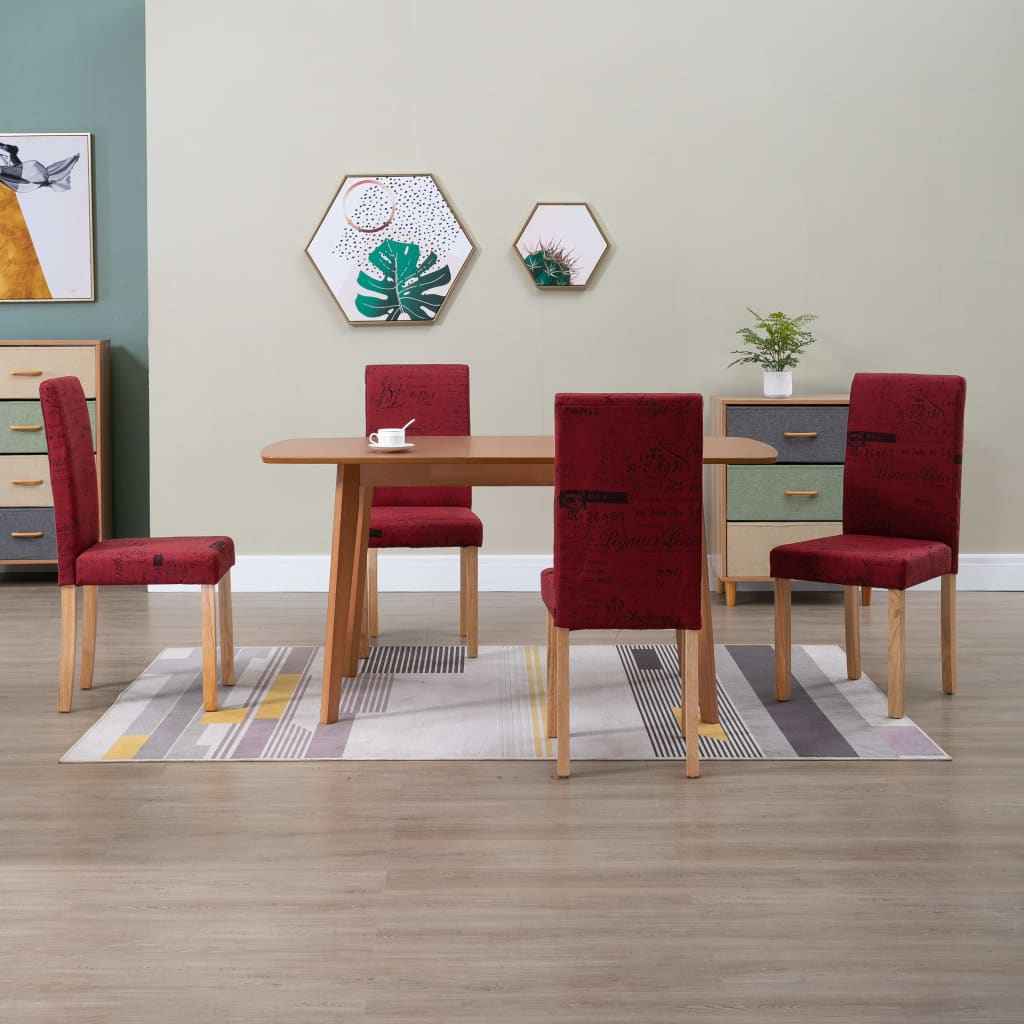 vidaXL Eetkamerstoelen 2 st stof paars