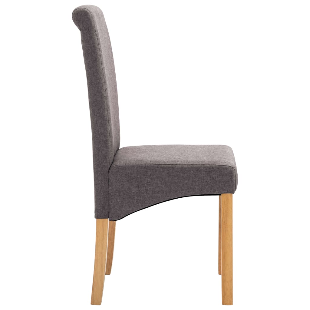 vidaXL Eetkamerstoelen 4 st stof taupe