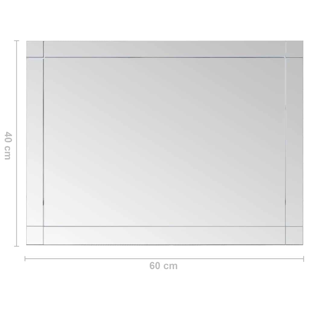 vidaXL Wandspiegel 60x40 cm glas - Aashly