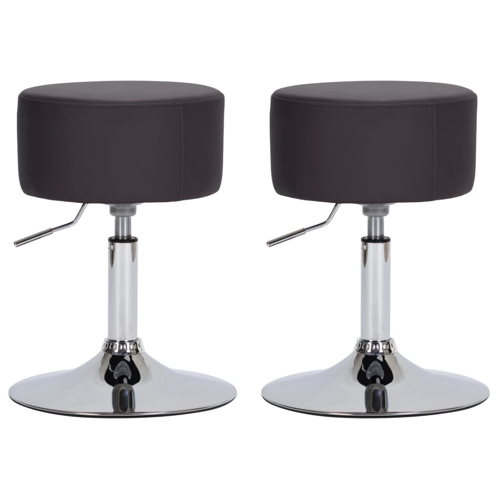 vidaXL Barstoelen 2 st kunstleer bruin