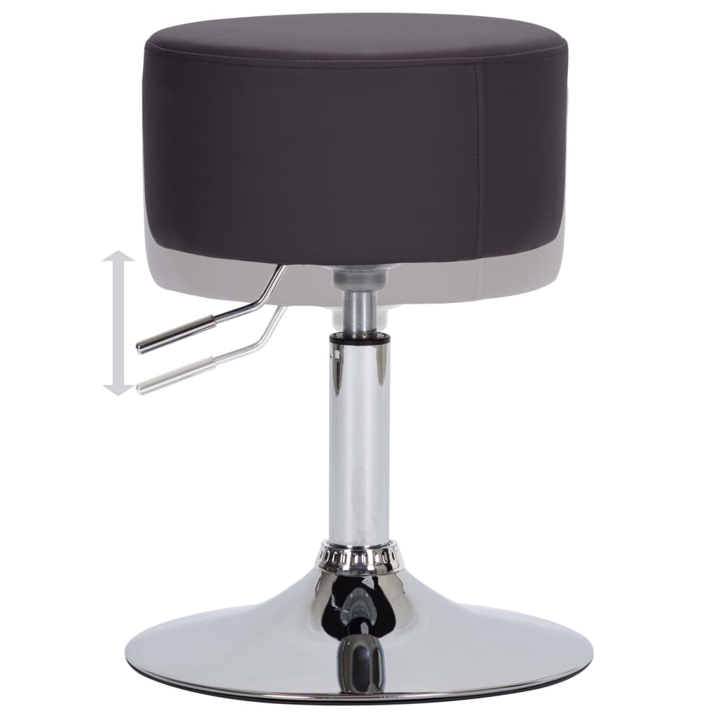 vidaXL Barstoelen 2 st kunstleer bruin