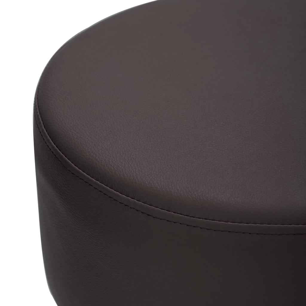 vidaXL Barstoelen 2 st kunstleer bruin