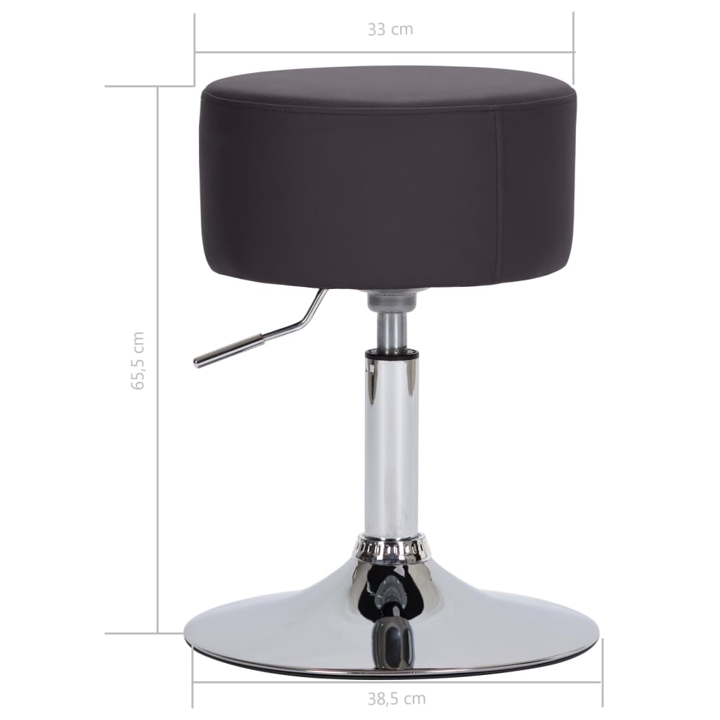 vidaXL Barstoelen 2 st kunstleer bruin