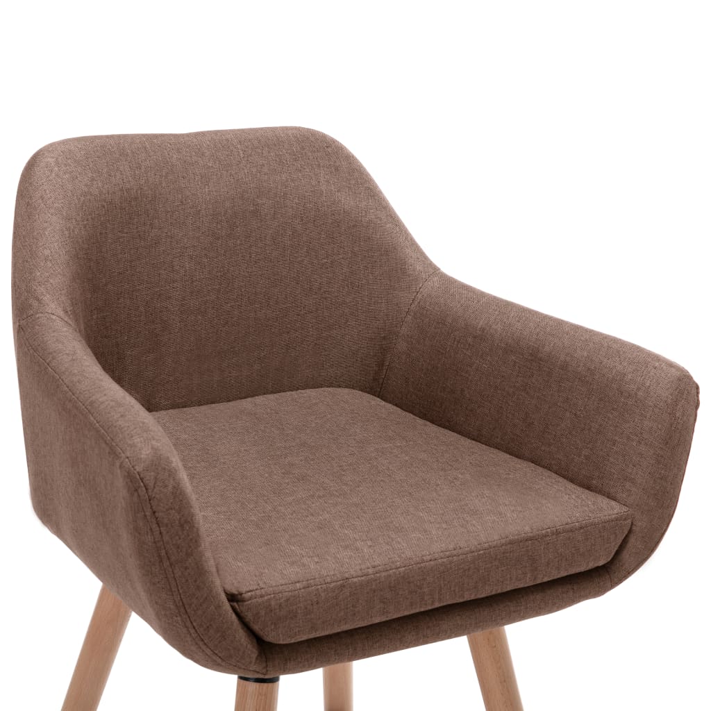 vidaXL Barstoel met armleuning stof taupe
