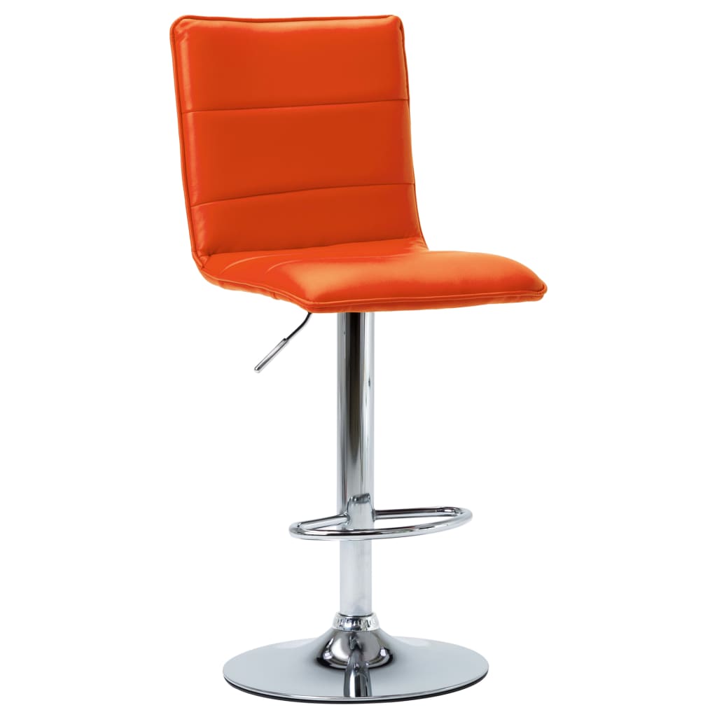 vidaXL Barstoel kunstleer oranje