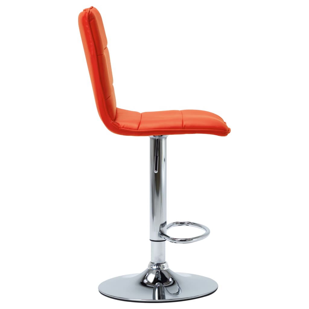 vidaXL Barstoel kunstleer oranje