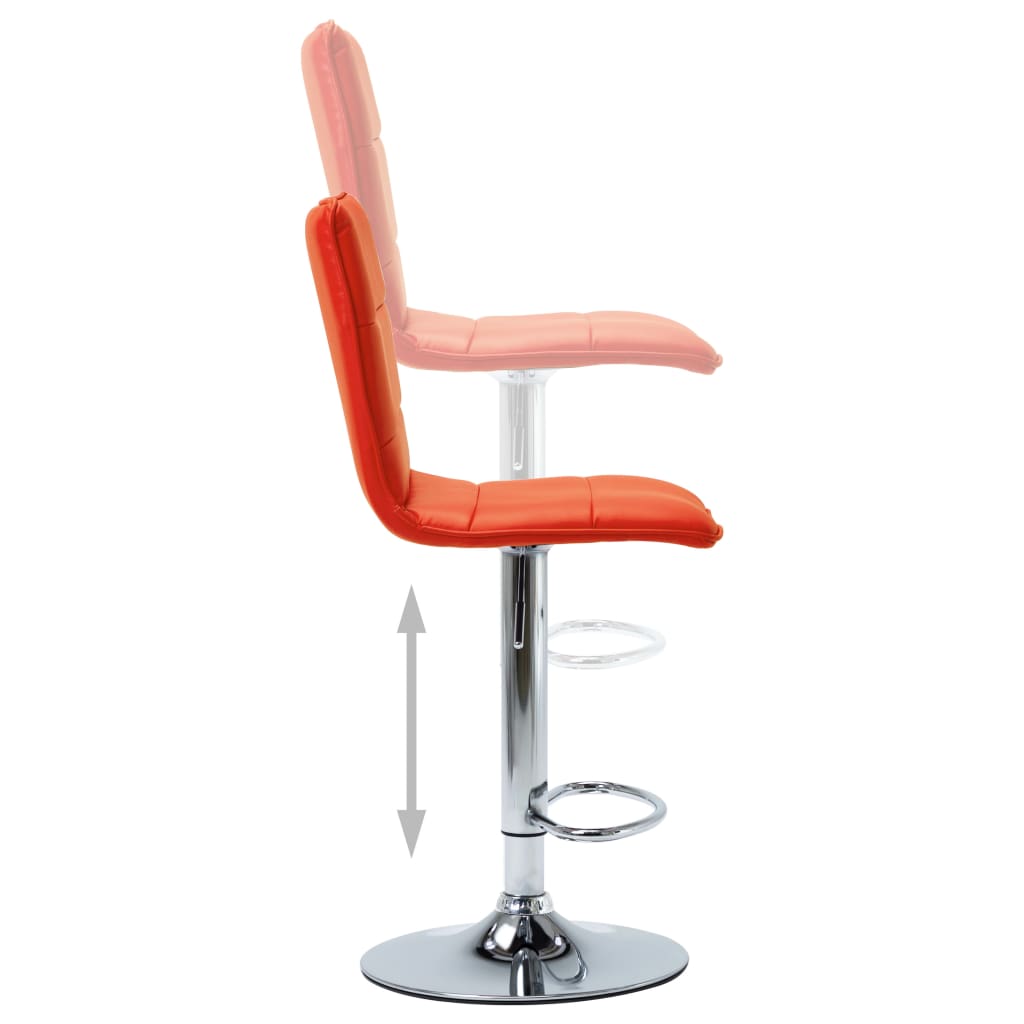 vidaXL Barstoel kunstleer oranje