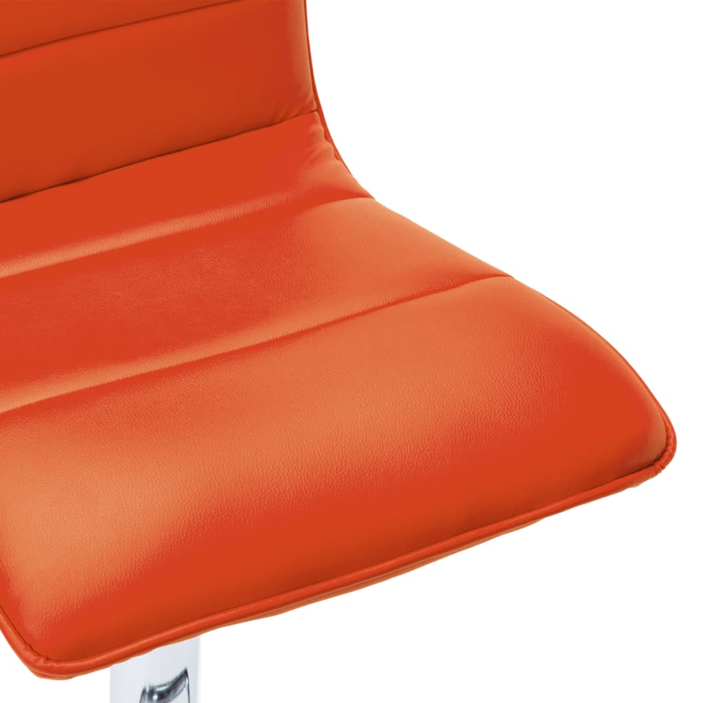 vidaXL Barstoel kunstleer oranje