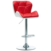 vidaXL Barkruk kunstleer rood