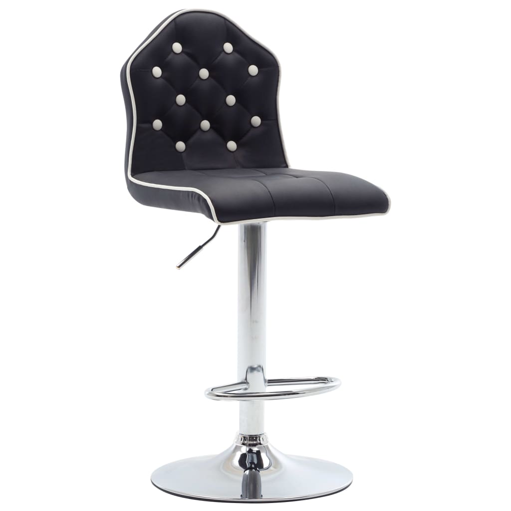 vidaXL Barstoelen 2 st kunstleer zwart