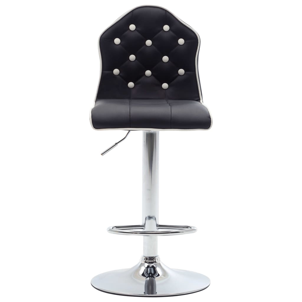 vidaXL Barstoelen 2 st kunstleer zwart