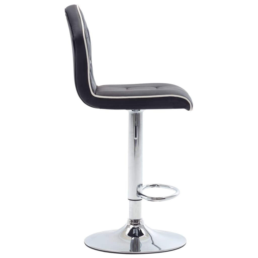 vidaXL Barstoelen 2 st kunstleer zwart