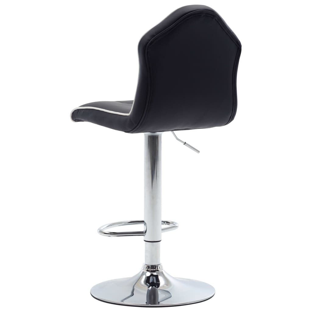 vidaXL Barstoelen 2 st kunstleer zwart