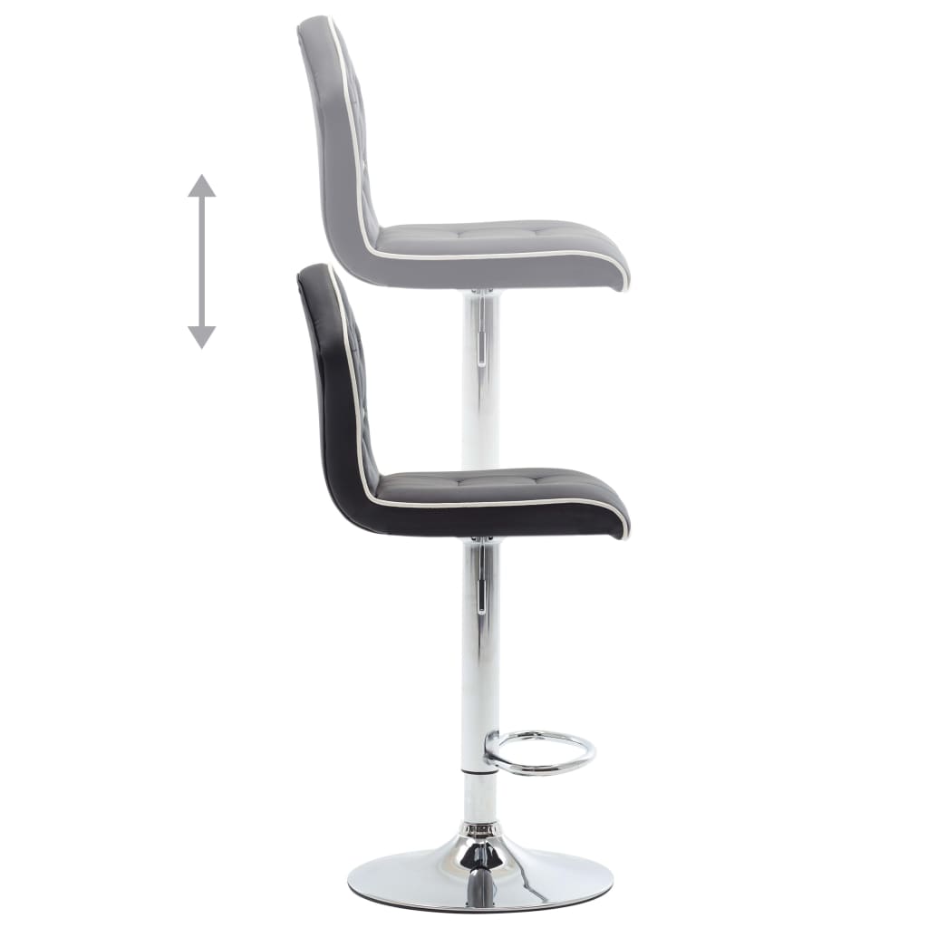 vidaXL Barstoelen 2 st kunstleer zwart