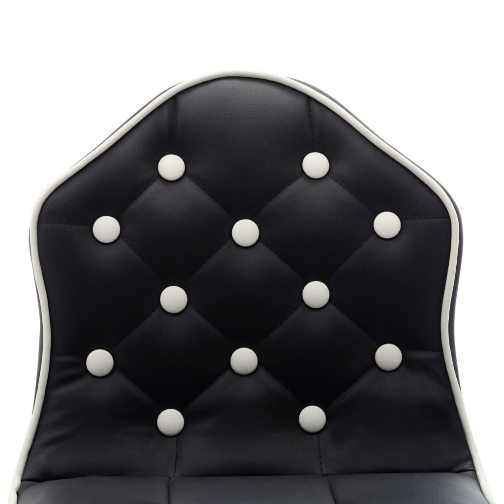 vidaXL Barstoelen 2 st kunstleer zwart
