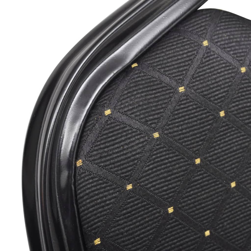 vidaXL Eetkamerstoelen 10 st stof zwart