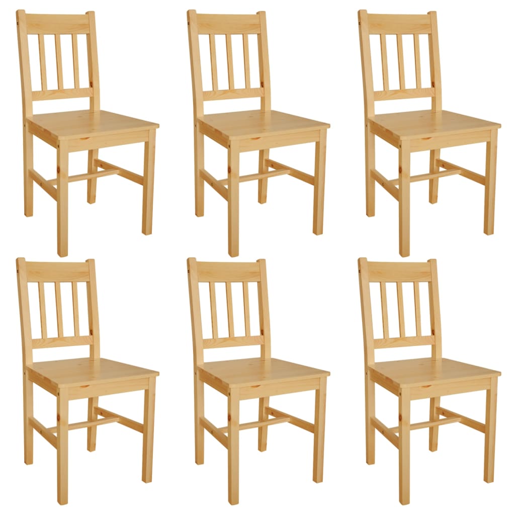 vidaXL Eetkamerstoelen 2 st grenenhout wit