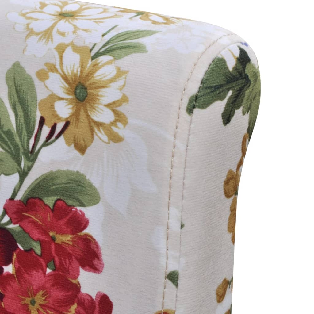 vidaXL Eetkamerstoelen 2 st stof meerkleurig