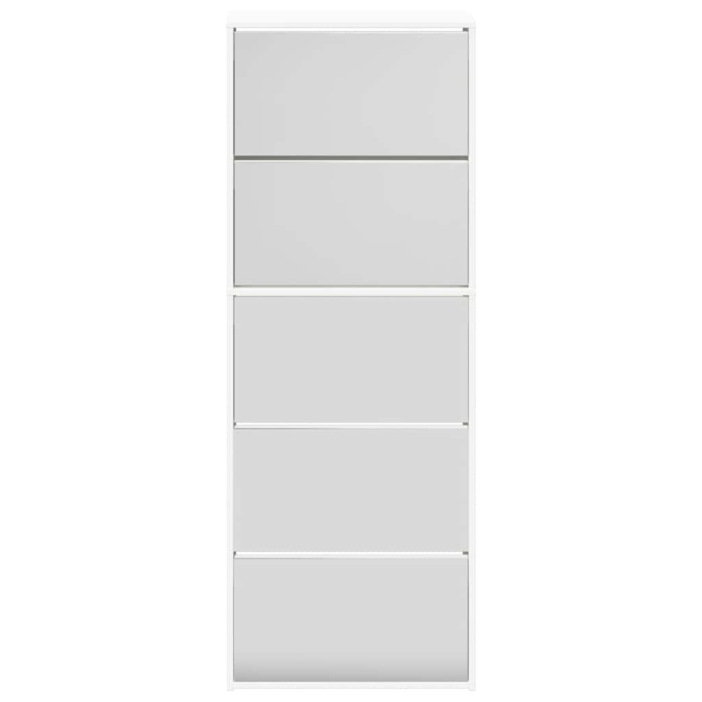 vidaXL Schoenenkast met 5 spiegels 63x17x169,5 cm eikenhout