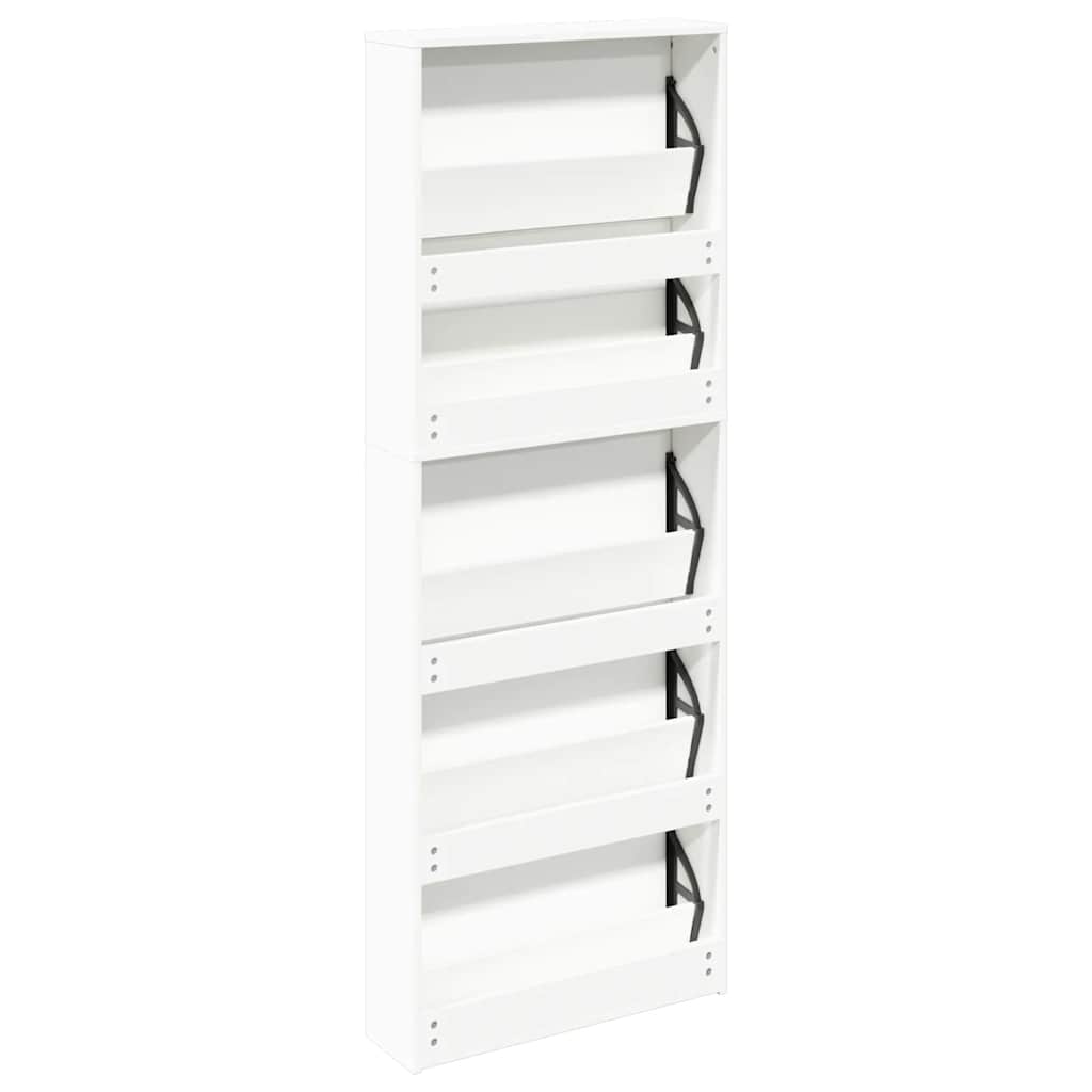 vidaXL Schoenenkast met 5 spiegels 63x17x169,5 cm eikenhout