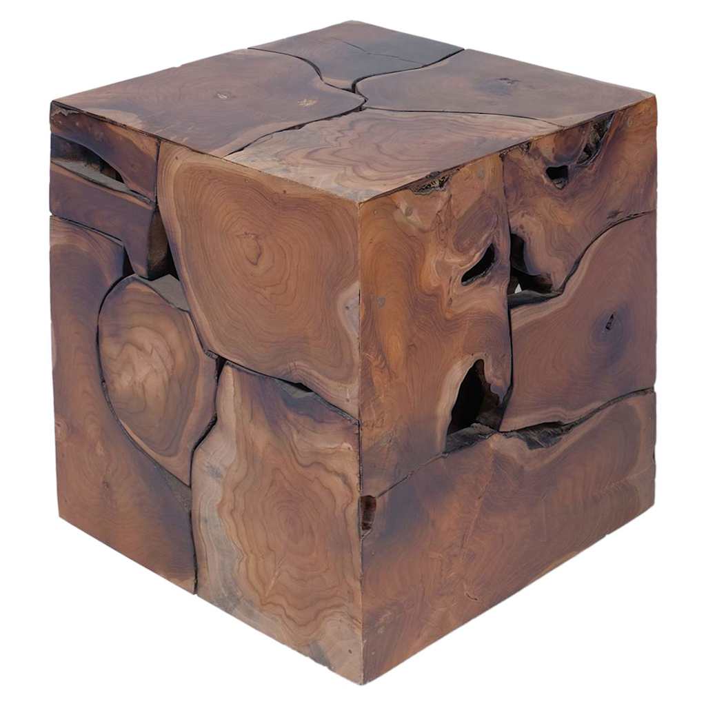 vidaXL Kruk 40x40x45 cm massief teakhout bruin