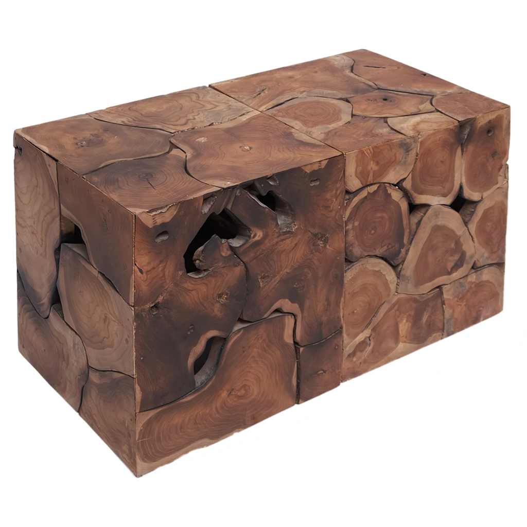 vidaXL Kruk 40x40x45 cm massief teakhout bruin
