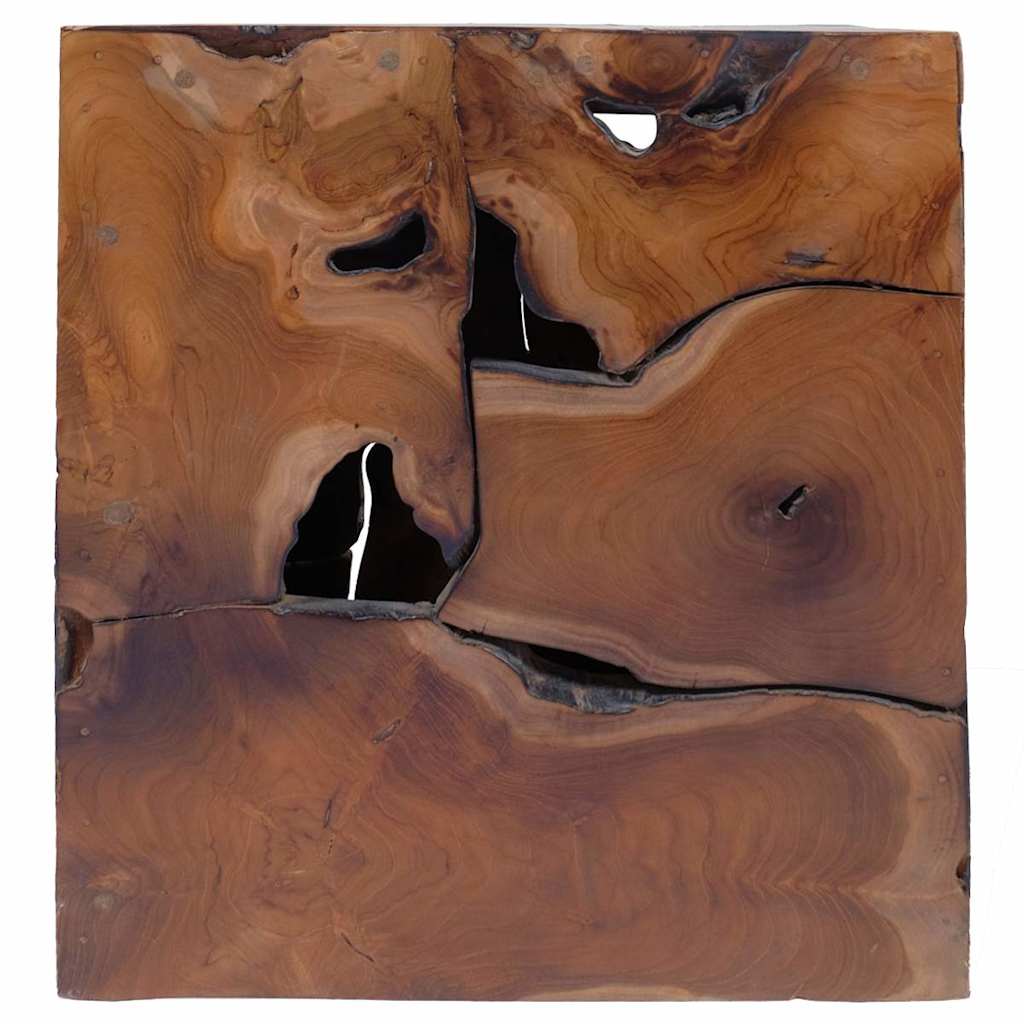 vidaXL Kruk 40x40x45 cm massief teakhout bruin