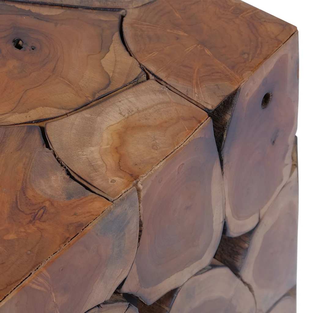 vidaXL Kruk 40x40x45 cm massief teakhout bruin