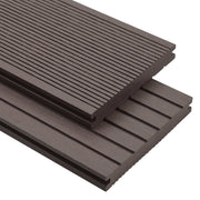 vidaXL Terrasplanken met accessoires 26 m² 2,2 m HKC donkerbruin